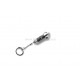 Switchblade Ball Pen with Keychain (Silver Body)